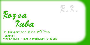 rozsa kuba business card